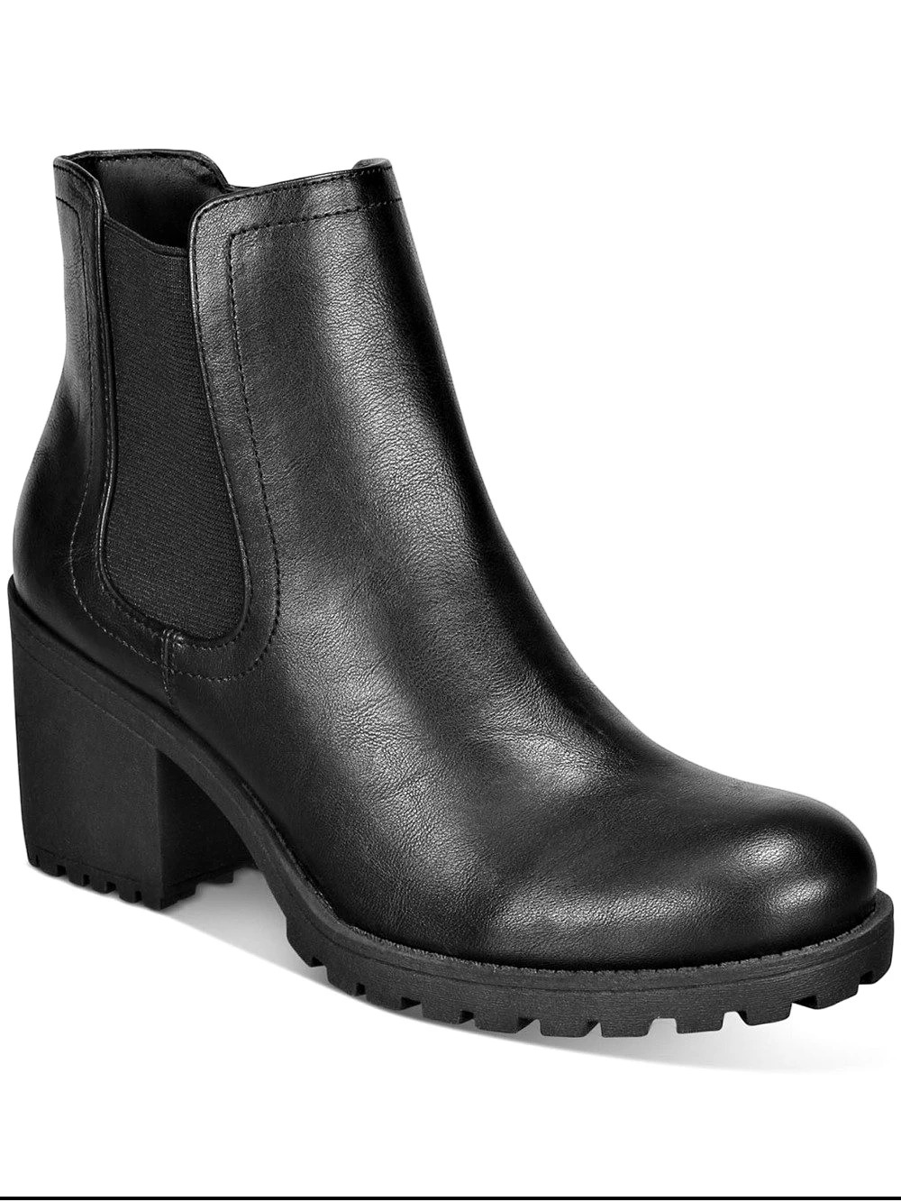 Sun + Stone Black Lug Sole Ankle Boots New w/o box Size 7